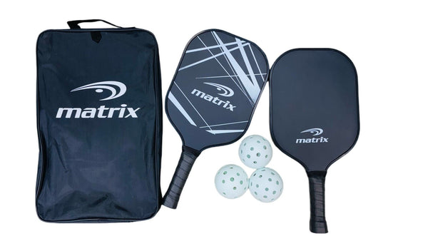 Matrix Recreational Official Size Pickleball Paddle/Racket & Ball Set, 5-pc H0
