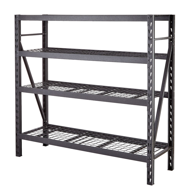 MAXIMUM Adjustable 4-Shelf Heavy Duty Steel Metal Storage Rack / Shelving Unit, 77 x 24 x 72-in F9