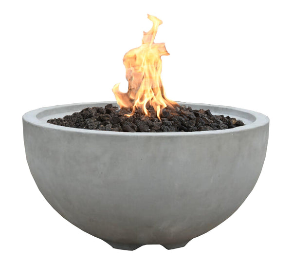 Modeno Nantucket Round Propane-Fueled Fire Bowl with Lava Rock & Canvas Cover, 40,000 BTUs, 14-in W8