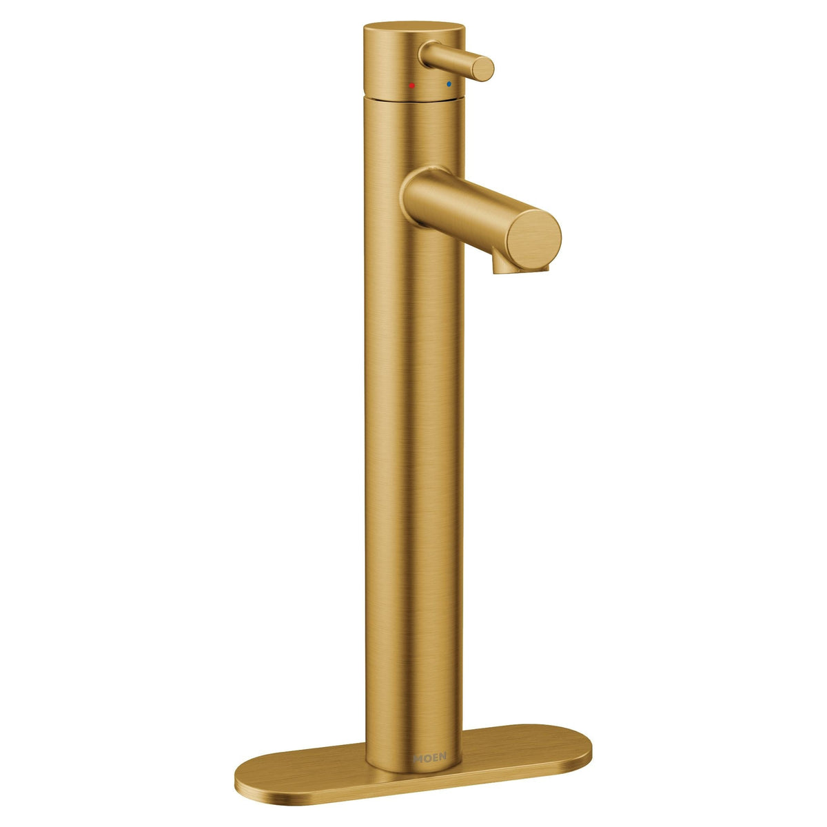 Moen Align Single Handle High Arc Vessel Single Hole Bathroom Sink Faucet, WaterSense Certified, Brushed Gold
