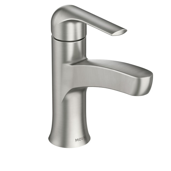 Moen Tilson Single-Handle Brushed Nickel Bathroom Lavatory/Bathroom Sink Faucet with Spot Resist Y4