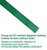 MotoMaster 1,500-lb Endless Padded Ratchet Tie Down Strap, Weatherproof, 1-in x 14-ft