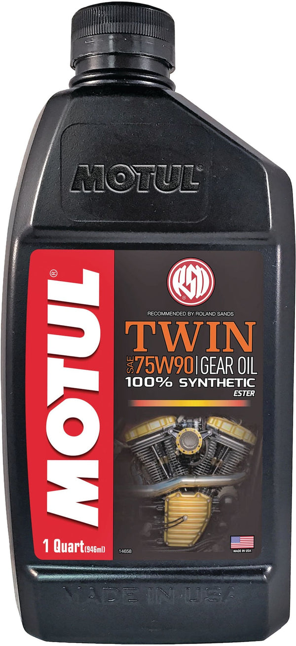 Motul Twin Synthetic Gear Motorcycle Oil 75W90, 946-mL V3