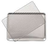 Nordic Ware Naturals Aluminum Half-Sheet with Oven-Safe Nonstick Grid, 2-pc