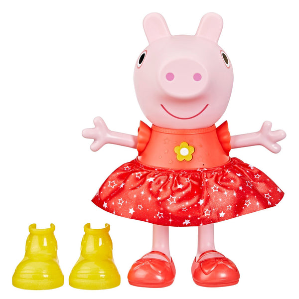 Peppa Pig Peppa’s Muddy Puddles Party Singing and Dancing Doll, English, Ages 3+ J3