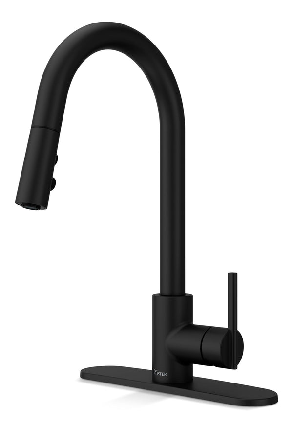 Pfister Modern Pull-Down Kitchen Faucet, Matte Black J2