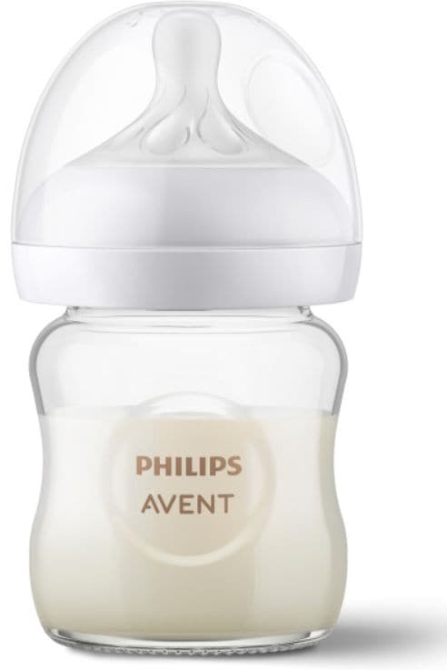 Philips Avent Glass Bottle with Response Nipple 4-oz, 1-pk H0
