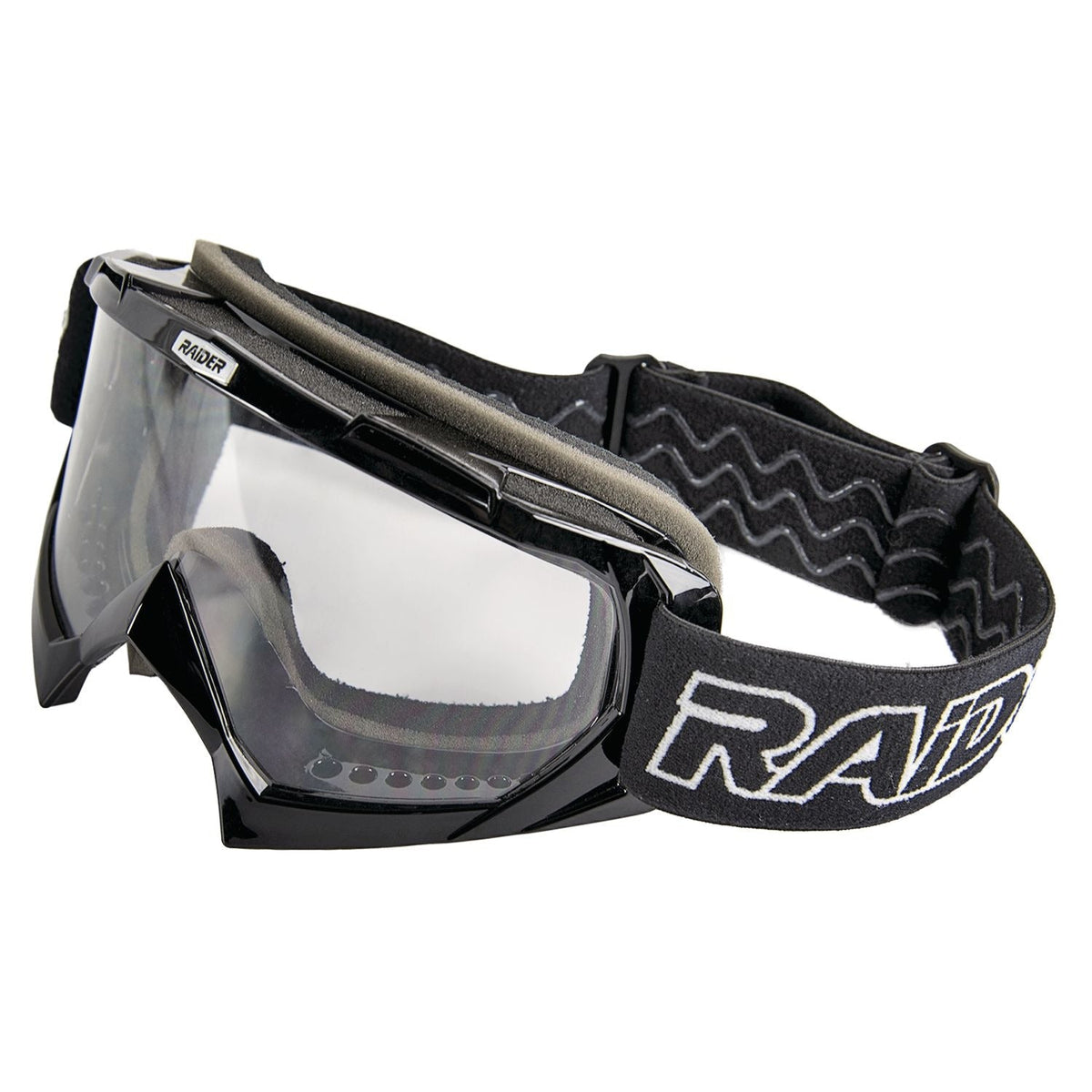 Raider 26-008 Surge Unisex-Adult Anti-Fog Scratch-Resistant Goggles with Dual Lens, Black Frame/Clear