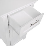 RiverRidge Home Somerset Single Door Bathroom & Laundry Storage Cabinet with Drawer & Adjustable Shelf, White