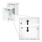 RiverRidge Home Somerset Single Door Bathroom & Laundry Storage Cabinet with Drawer & Adjustable Shelf, White