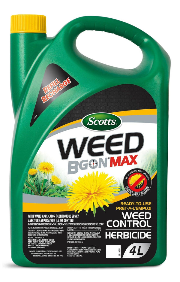 Scotts Weed B Gon MAX Ready-To-Use Weed Control for Lawns Refill, 4-L O0