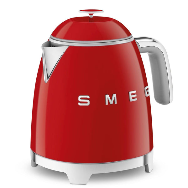 Smeg 50's 1400W Retro Style Electric Mini Countertop Kettle with Cordless Base, Red, 0.8-L E9