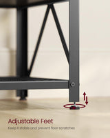 Songmics Home 70-in 3-Tier Industrial Black TV Stand