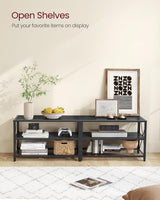 Songmics Home 70-in 3-Tier Industrial Black TV Stand