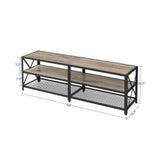 Songmics Home 70-in 3-Tier Industrial Greige/Black TV Stand