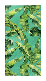 Sophistiplate Palm Spring Rectangle Paper Disposable Guest Towel Napkins, Green, 8-in, 20-pk, 3-ply, for Summer Party