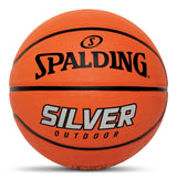 Spalding Silver Outdoor Rubber Basketball, Official Size 7 (29.5-in), Orange