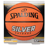 Spalding Silver Outdoor Rubber Basketball, Official Size 7 (29.5-in), Orange
