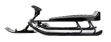 Stiga GT King Size Kids' 2-Person Winter Snow Racer Sled with Steering Wheel & Brakes, Grey