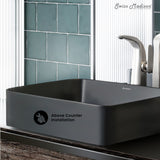 Swiss Madison Concorde Rectangle Ceramic Vessel Sink, Matte Black