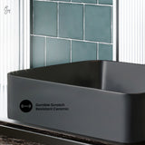 Swiss Madison Concorde Rectangle Ceramic Vessel Sink, Matte Black