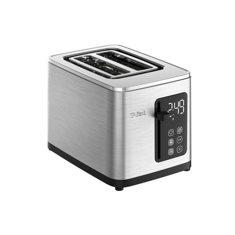 T-fal 2-Slice Stainless Steel Digital Toaster, Extra wide slots, 7 Browning levels M5