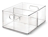 The Home Edit by iDESIGN Clear Stackable Divided Deep Organizing Storage Bin, 11.5-L