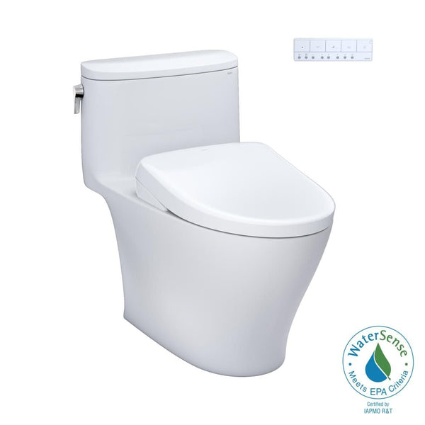 TOTO WASHLET+ Nexus One-Piece Elongated 1.28 GPF Toilet with S7 Contemporary Bidet Seat, Cotton White O3