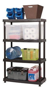 TuffStore 4-Shelf Resin/Plastic Storage Rack/Shelving Unit, 36 x 18 x 54-in