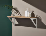 type A Align Floating Dual Bracket Shelf Kit, Oak, 8 x 24-in