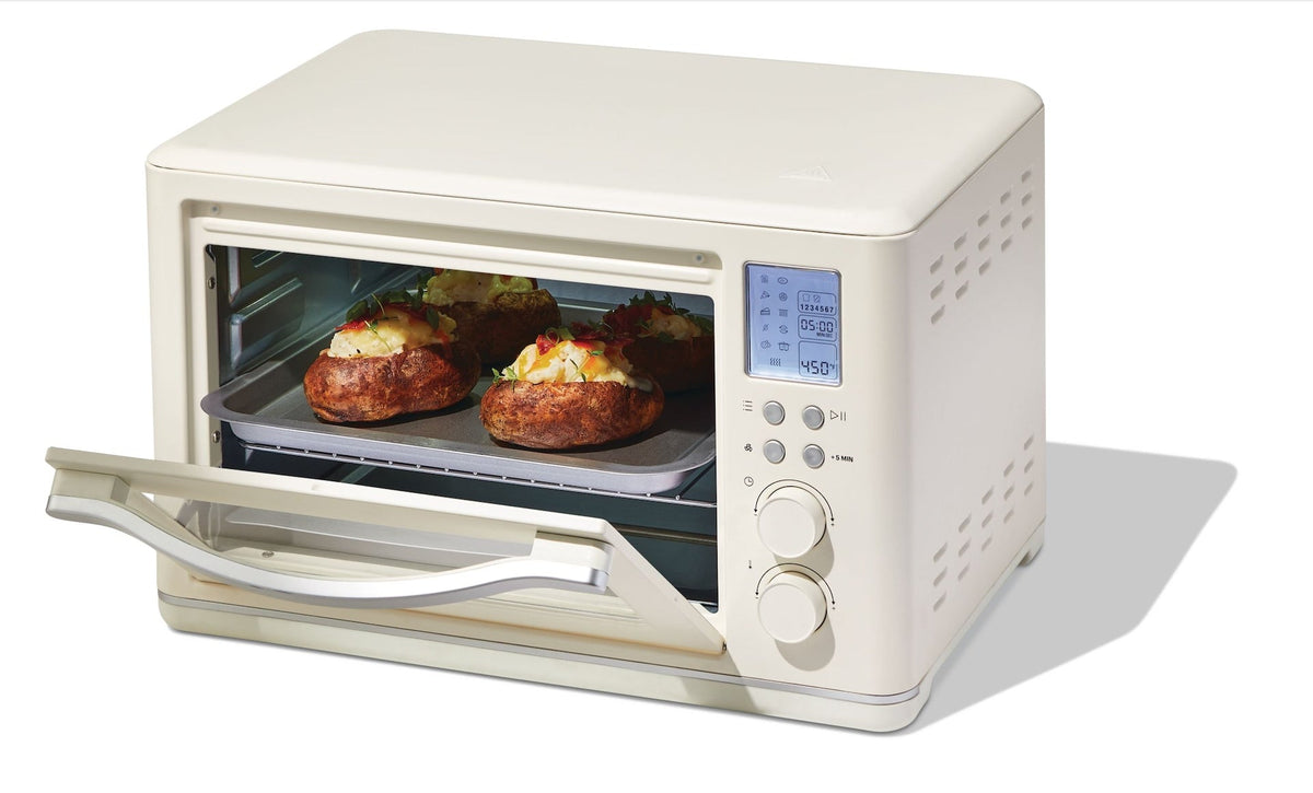 Vida by PADERNO Digital Multi-Functional Air Fryer Toaster Oven with 11 Pre-Set Functions, Shortbread, 6-Slices