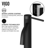 VIGO Glass Grey Onyx Bathroom Sink/Basin Set with Matte Black Lexington Faucet and Rectangular Vessel