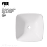 VIGO Hyacinth Matte Stone Round Vessel Bathroom Sink/Basin, Handpolished Construction, White