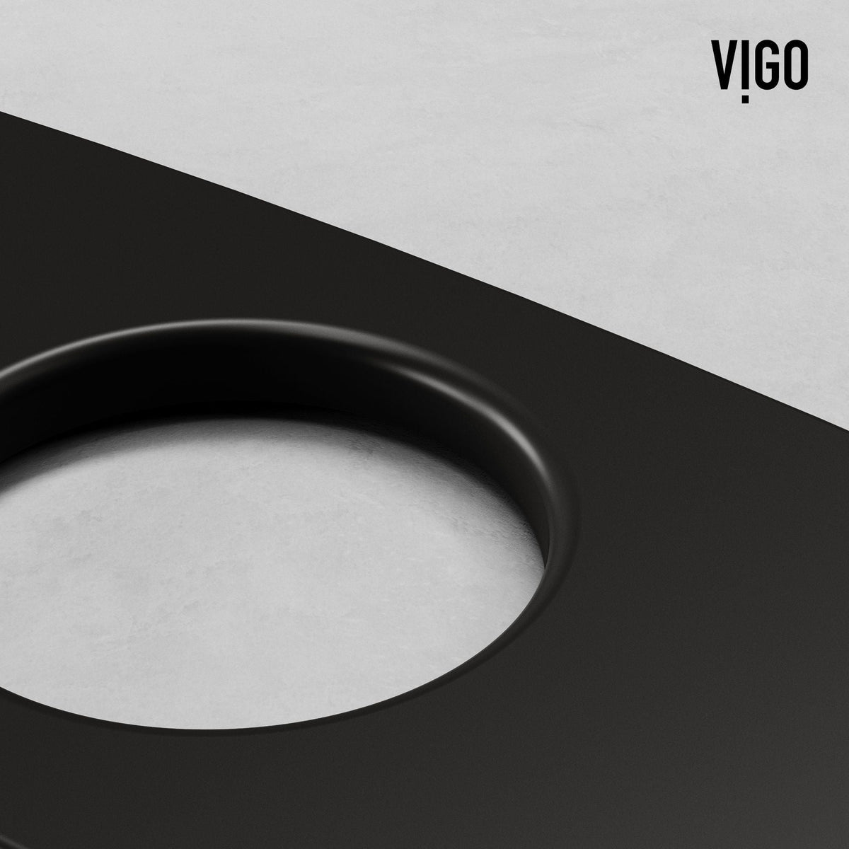 VIGO Kitchen Sink Faucet Hole Cover Deck Plate For 1 or 3 Hole, Matte Black, 10-in