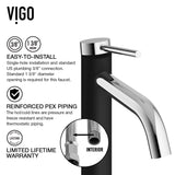 VIGO Lexington Single Handle Vessel Sink Bathroom Faucet with cFiber© Body, Chrome