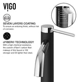 VIGO Lexington Single Handle Vessel Sink Bathroom Faucet with cFiber© Body, Chrome