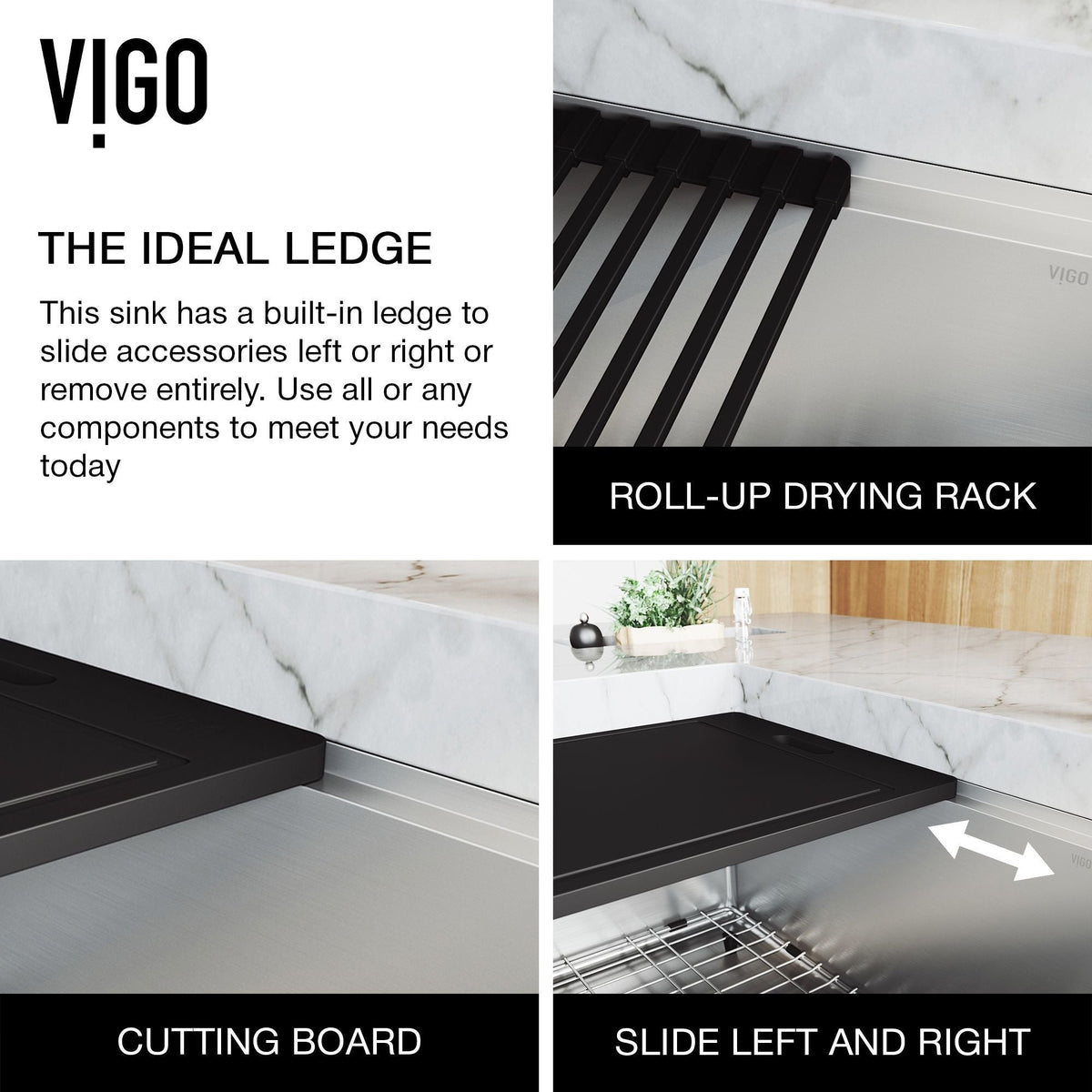 VIGO Oxford 1-Bowl Stainless Steel Apron Front Farmhouse Kitchen Sink with Accessories, 30-in