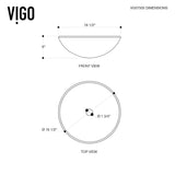 VIGO Round Glass Vessel Bathroom Sink/Basin with Deep Bowl, Russet