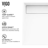 VIGO Starr Modern MatteStone 15x15-in Deep White Bathroom Sink/Basin with Square Vessel