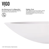 VIGO Wisteria Matte Stone Circular Vessel Bathroom Sink/Basin with Deep Bowl, White