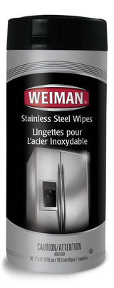 Weiman Stainless Steel Cleaning and Protectant Wipes, 30 Wipes