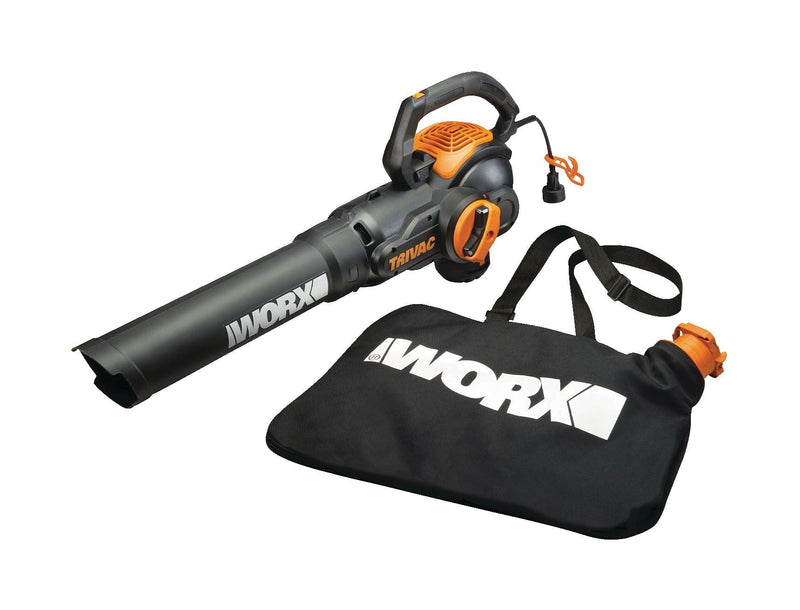 WORX WG522 Trivac 12 Amp 3-in-1 Electric Vacuum Blower/Mulcher/Vac with Shoulder Strap A5