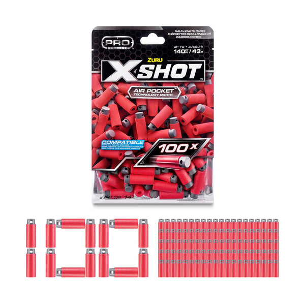 X-Shot Pro Series Half-Length Darts Refills Foil Bag, 100-pk, Ages 8+ V7